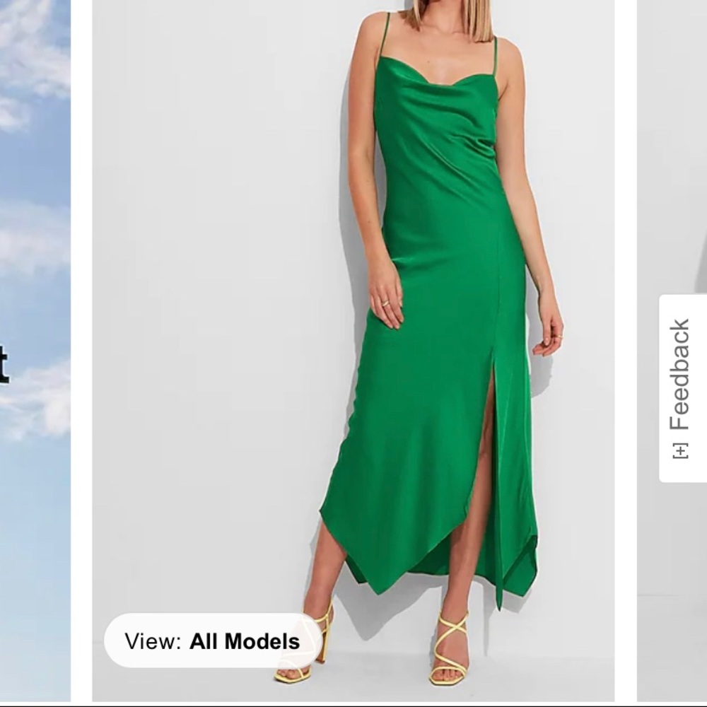 Green Satin dress